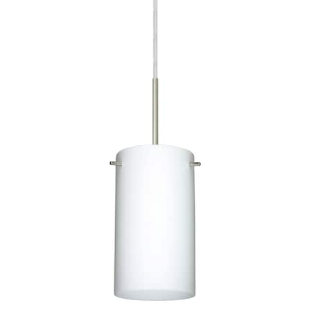 Stilo 7 Cord Pendant, Opal Matte, Satin Nickel Finish, 1x5W LED